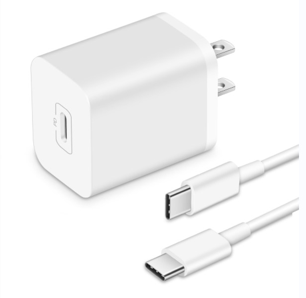 MatauMahi 20W USB C fast charger and 1m Type-C charging cable, fast charger with PD and Type-C cable, AC adapter and cord, USB-C outlet, portable charger for Galaxy, Xperia and other smartphones, iPad, Switch (Switch) and more
